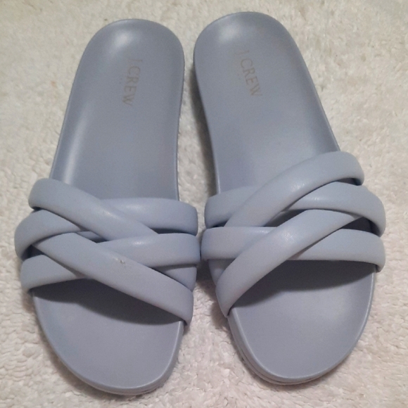 J. Crew Women's Light Blue Crisscross Sandals - Picture 1 of 8